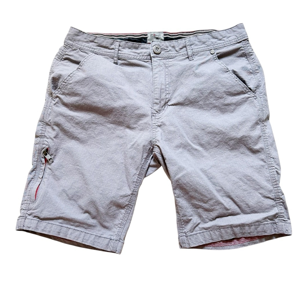Men's Point Zero Gray Shorts Size 34 Cotton-Blend Summer/Spring Casual